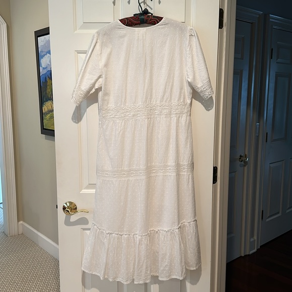 White Aspiga organic cotton midi dress - Picture 4 of 5